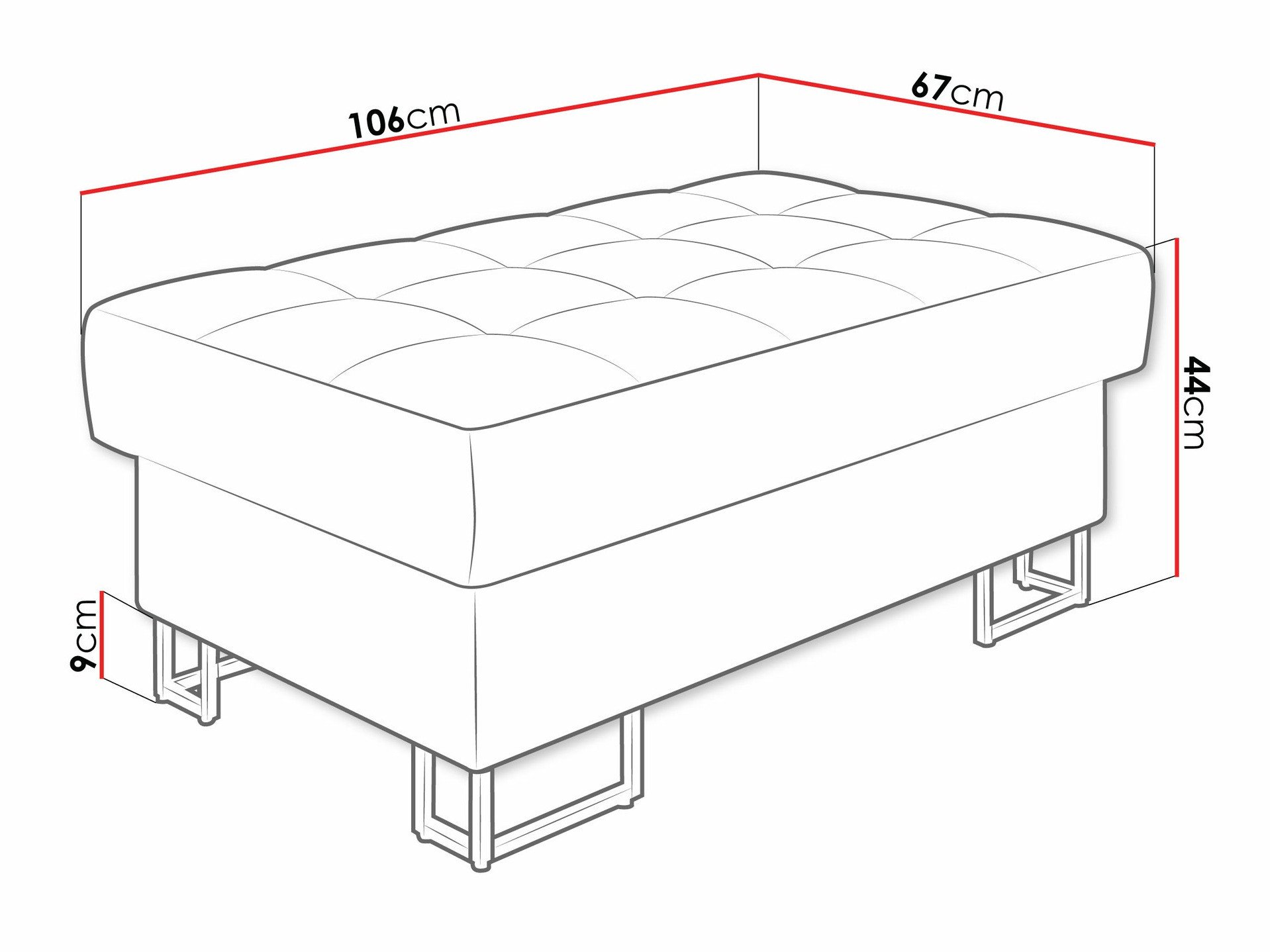Banc rembourré Comfivo Anima (Coral 65)
