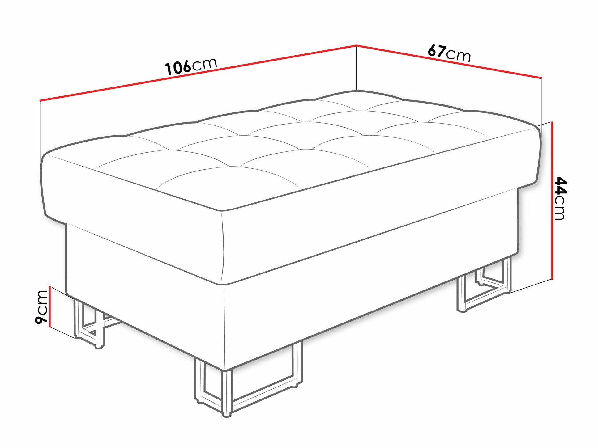 Banc rembourré Comfivo Anima (Coral 75)