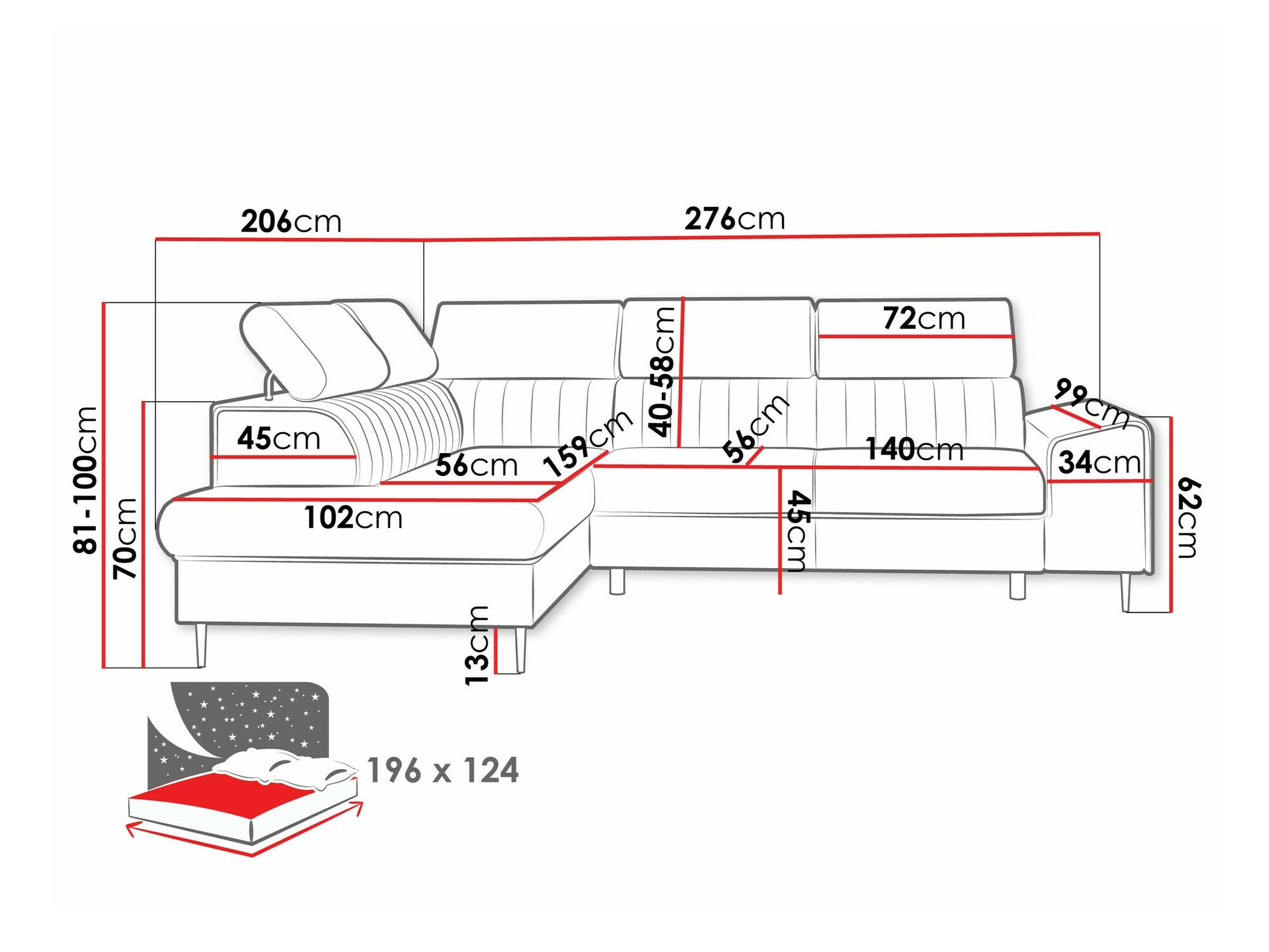 Canapé d'angle Comfivo Universum (Flow 06)