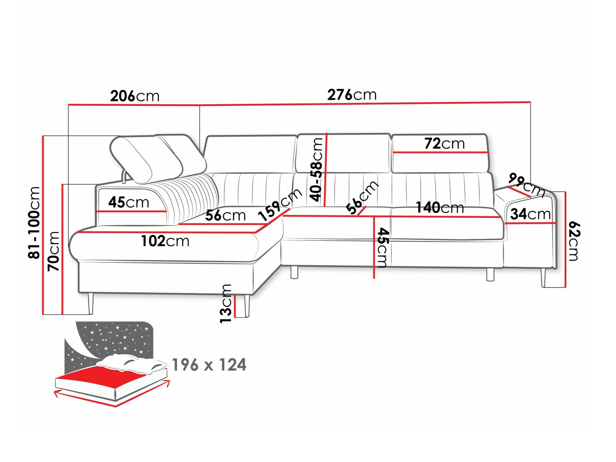 Canapé d'angle Comfivo Universum (Flow 09)