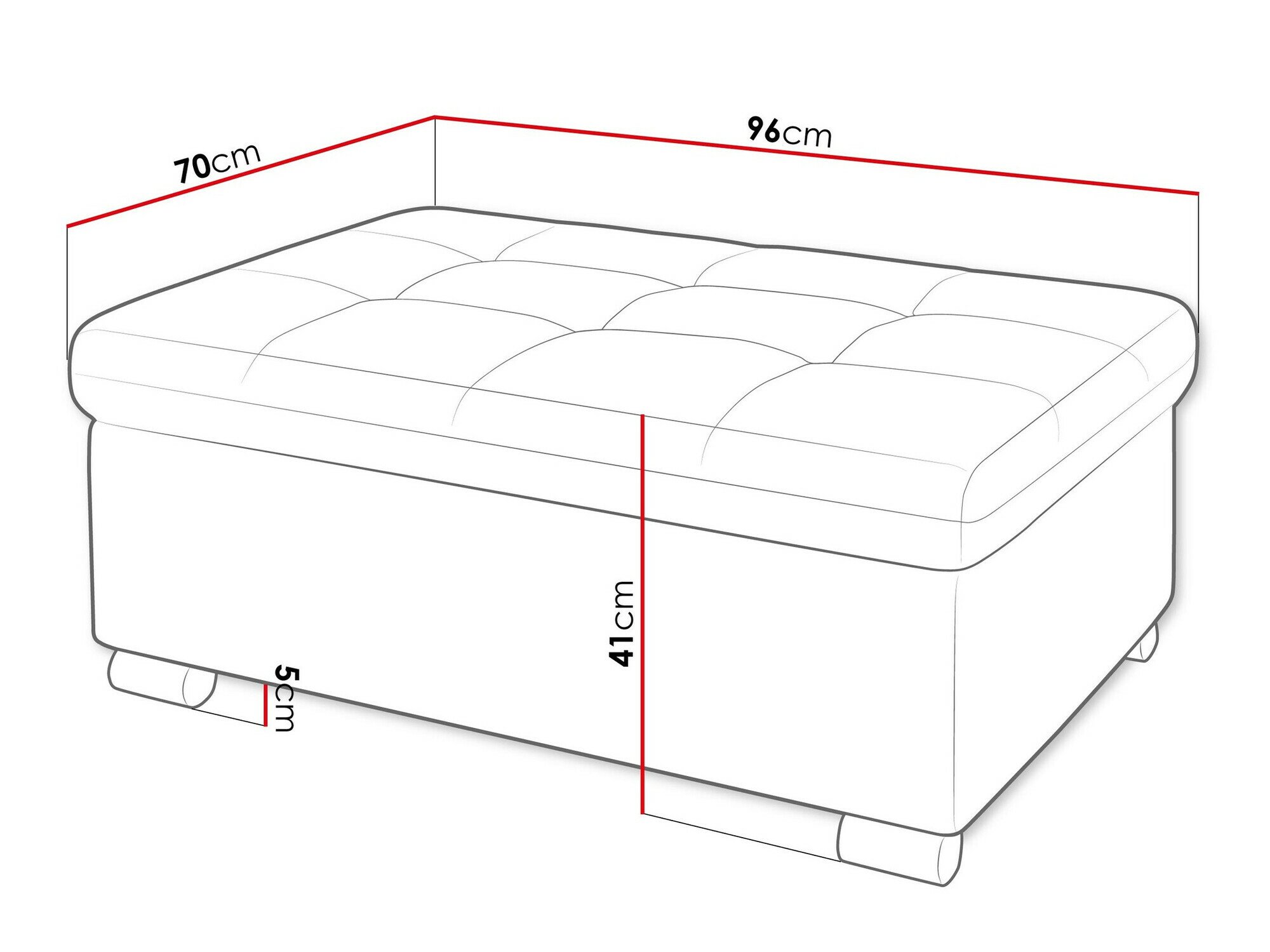 Banc rembourré Comfivo Gemma I (Coral 75)
