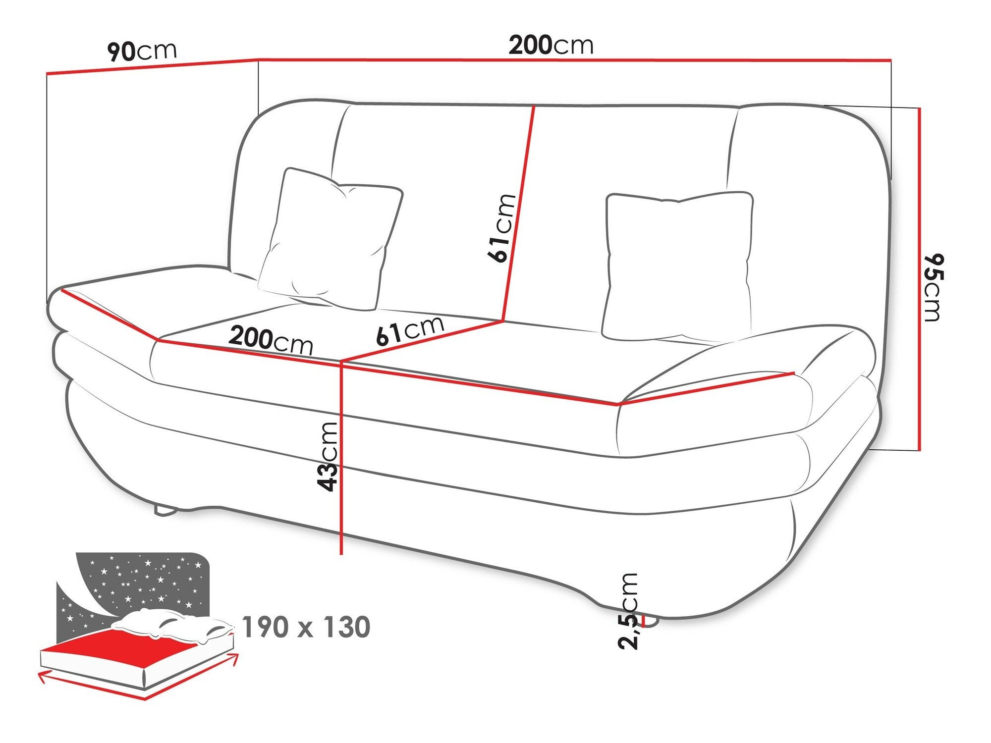 Canapé convertible Comfivo Silva I (Bizon 2111)