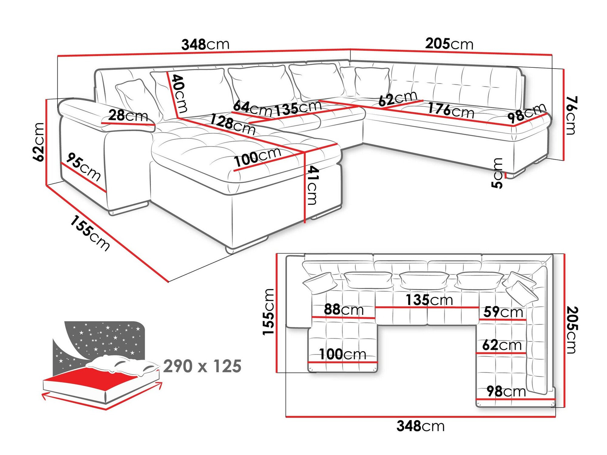 Canapé d'angle Comfivo Gemma II (Gauche)