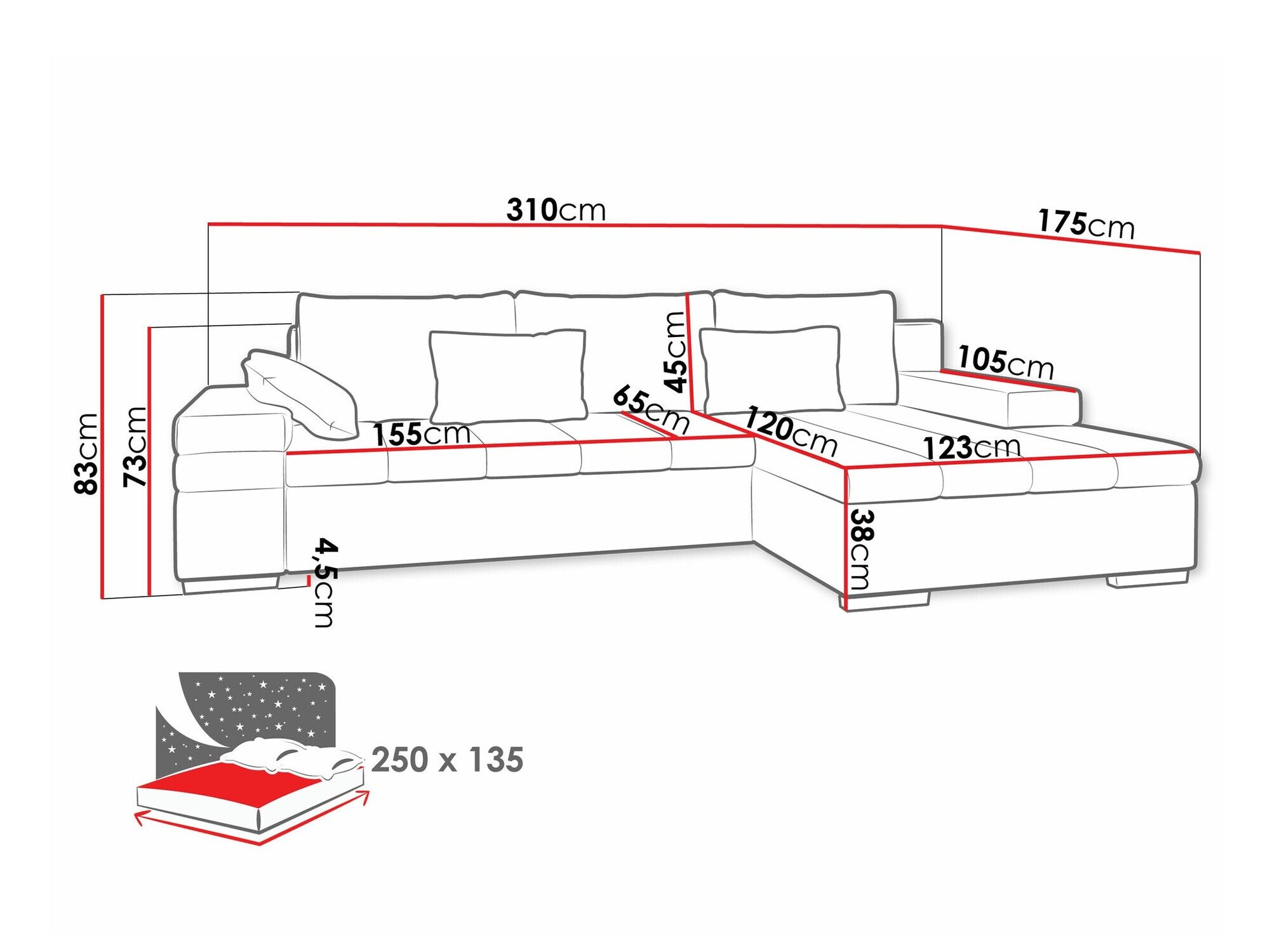 Canapé d'angle Comfivo Olivetum (Magic Velvet 2243)