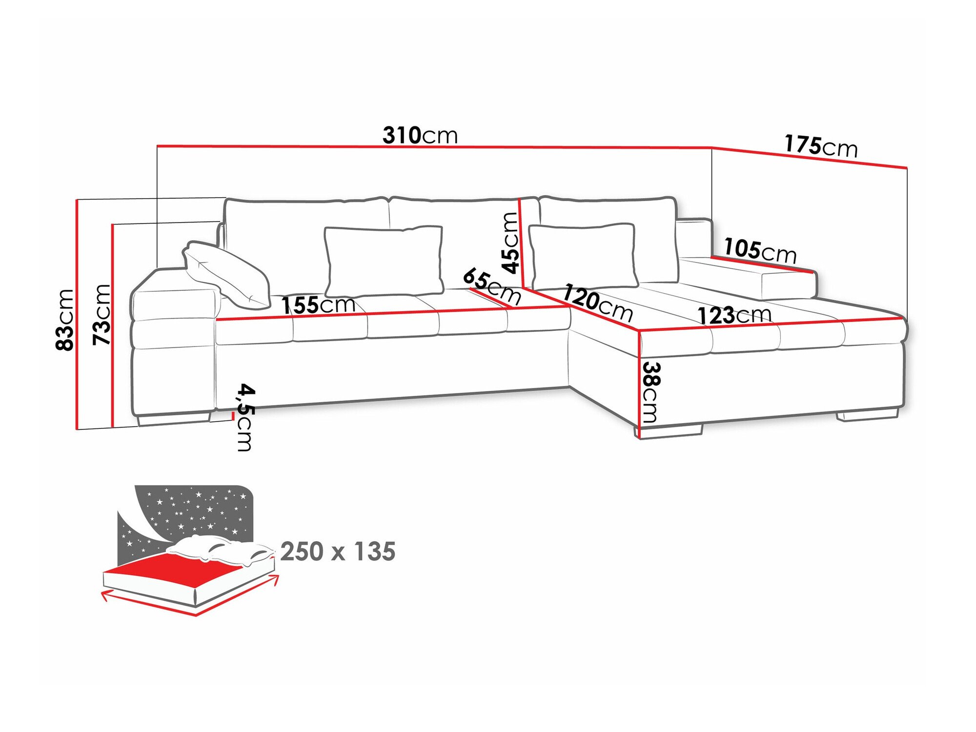 Canapé d'angle Comfivo Olivetum (Magic Velvet 2243)