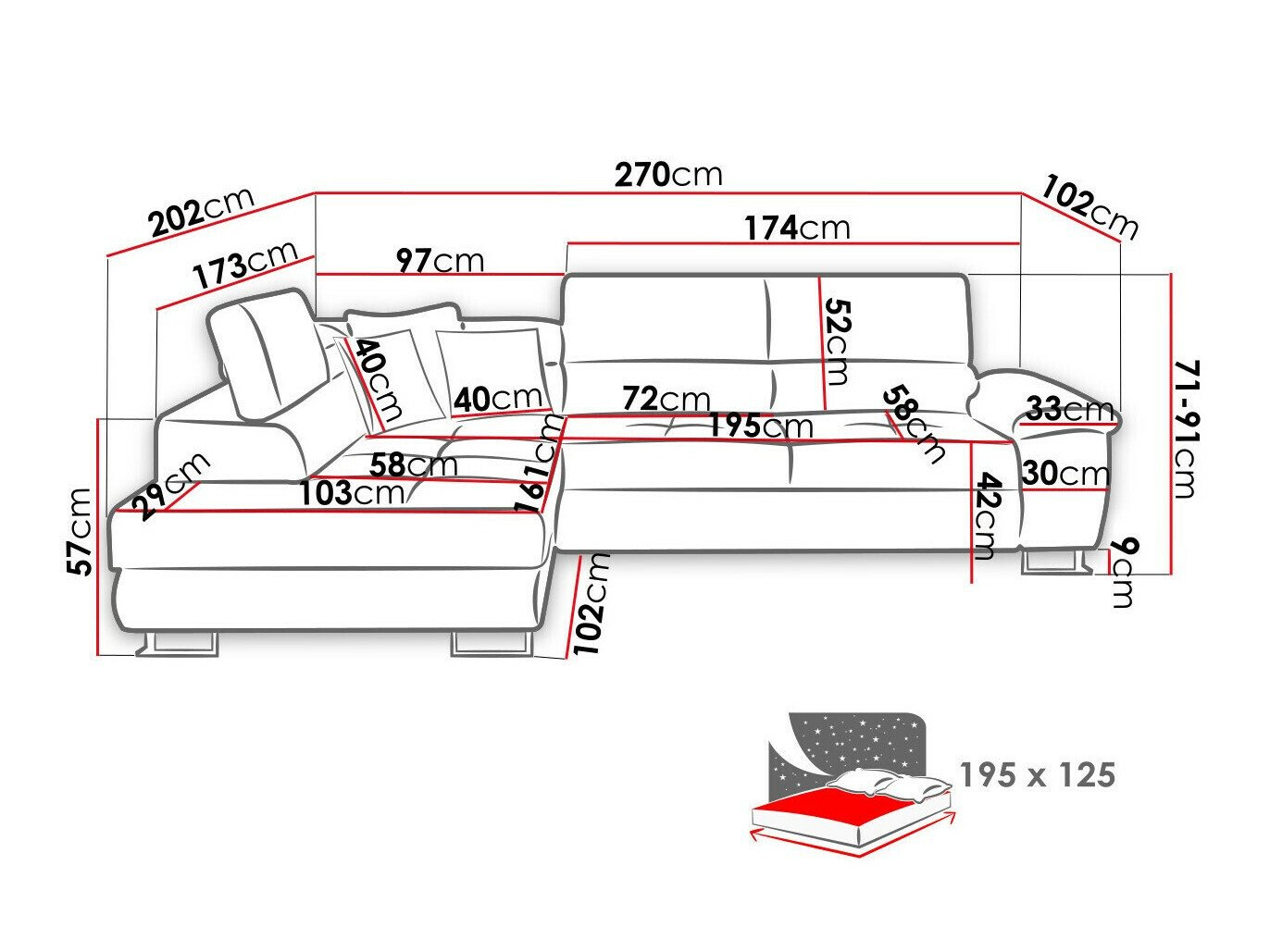 Canapé d'angle Comfivo Ruta II (Kronos 19)