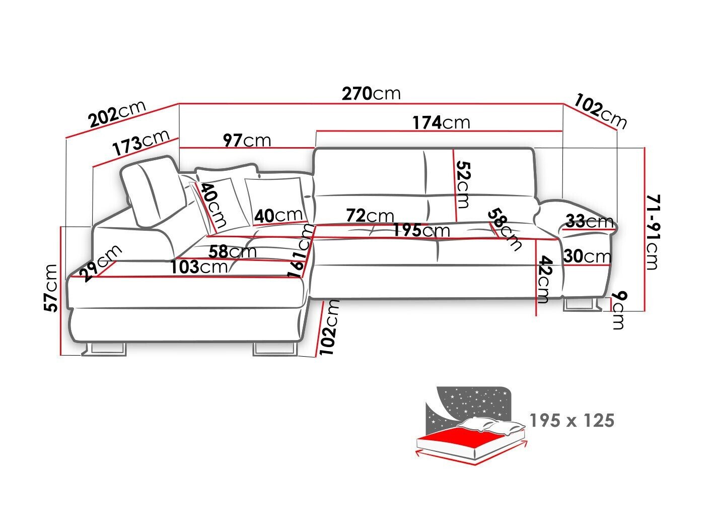 Canapé d'angle Comfivo Ruta II (Kronos 19)