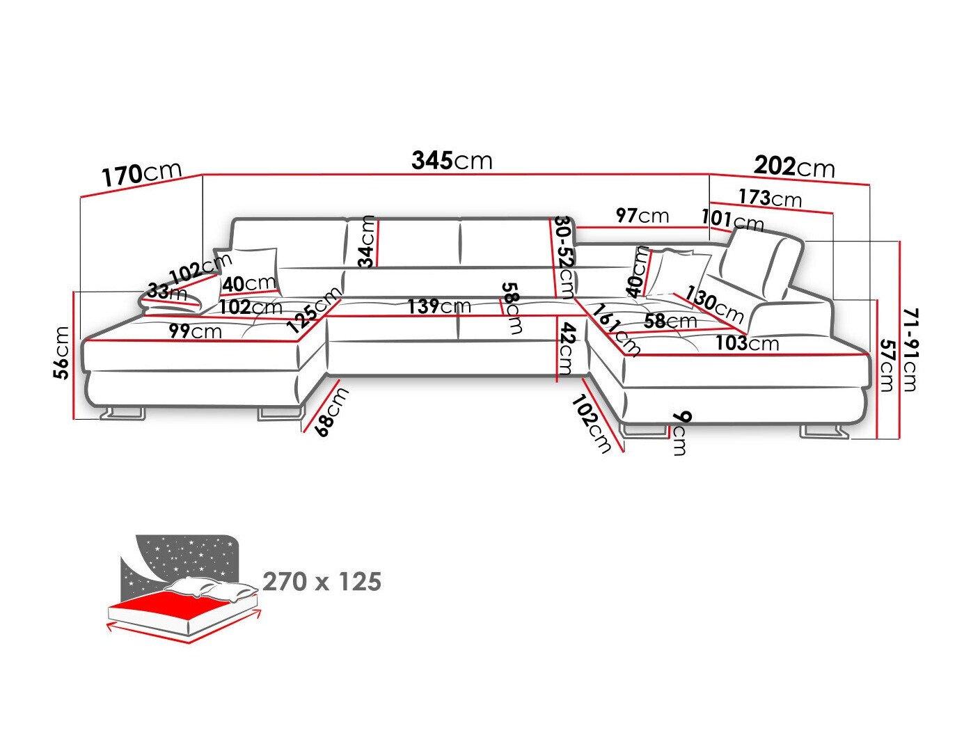 Canapé d'angle Comfivo Ruta IV (Kronos 19)