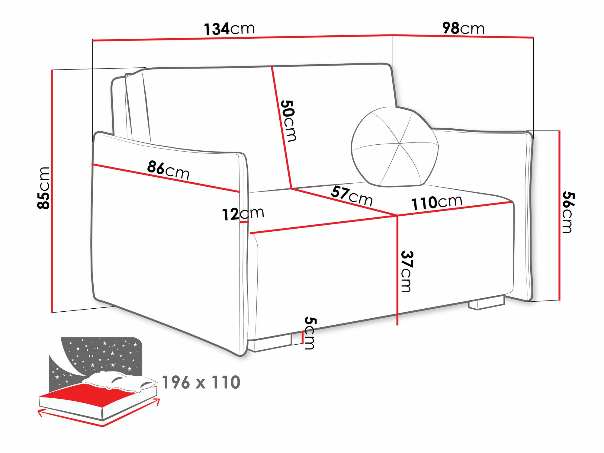 Canapé convertible Columbus 221 (Soul 10)