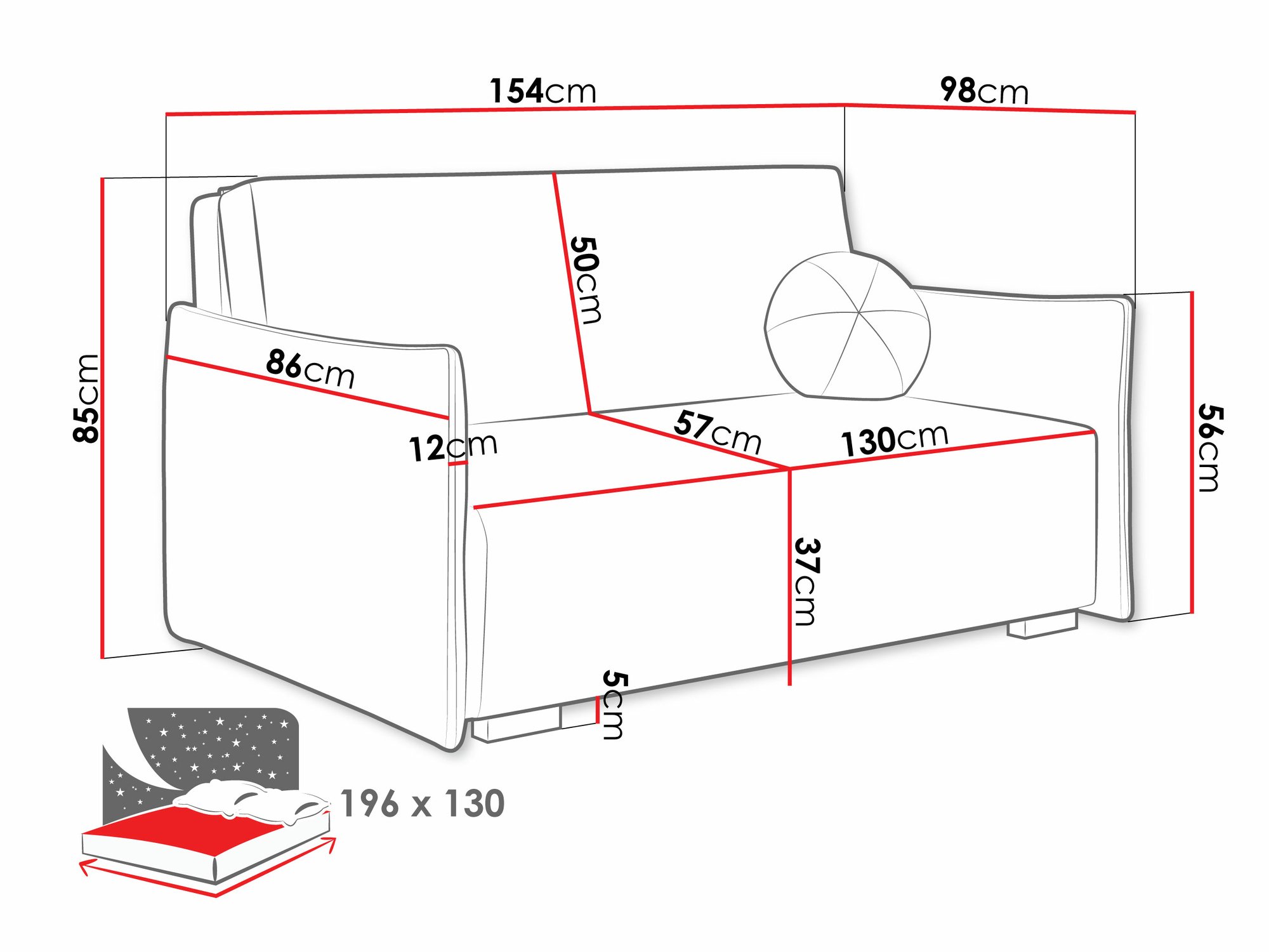 Canapé convertible Velven III (Soul 4)