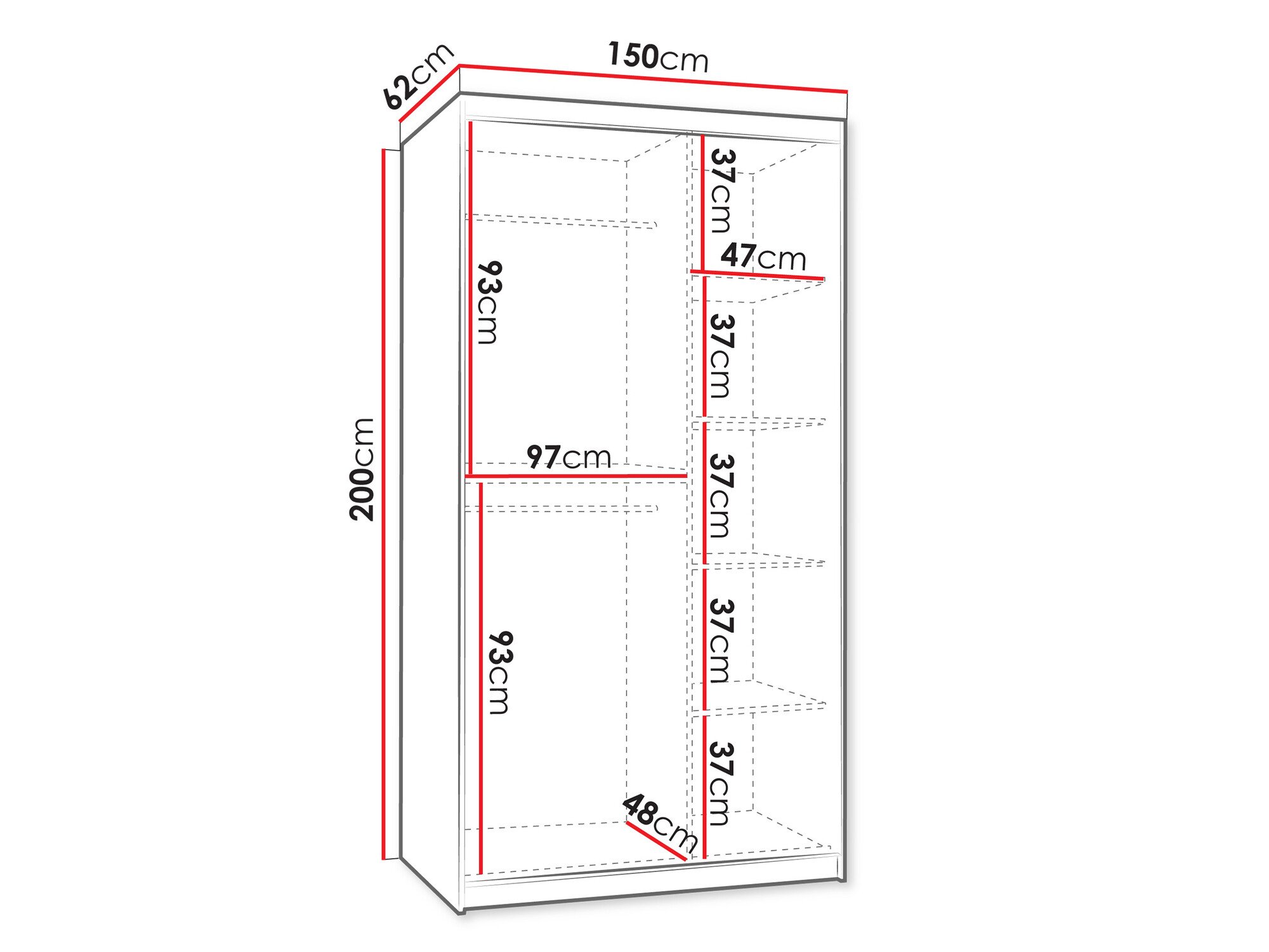 Armoire Hartford 502 (Blanc)