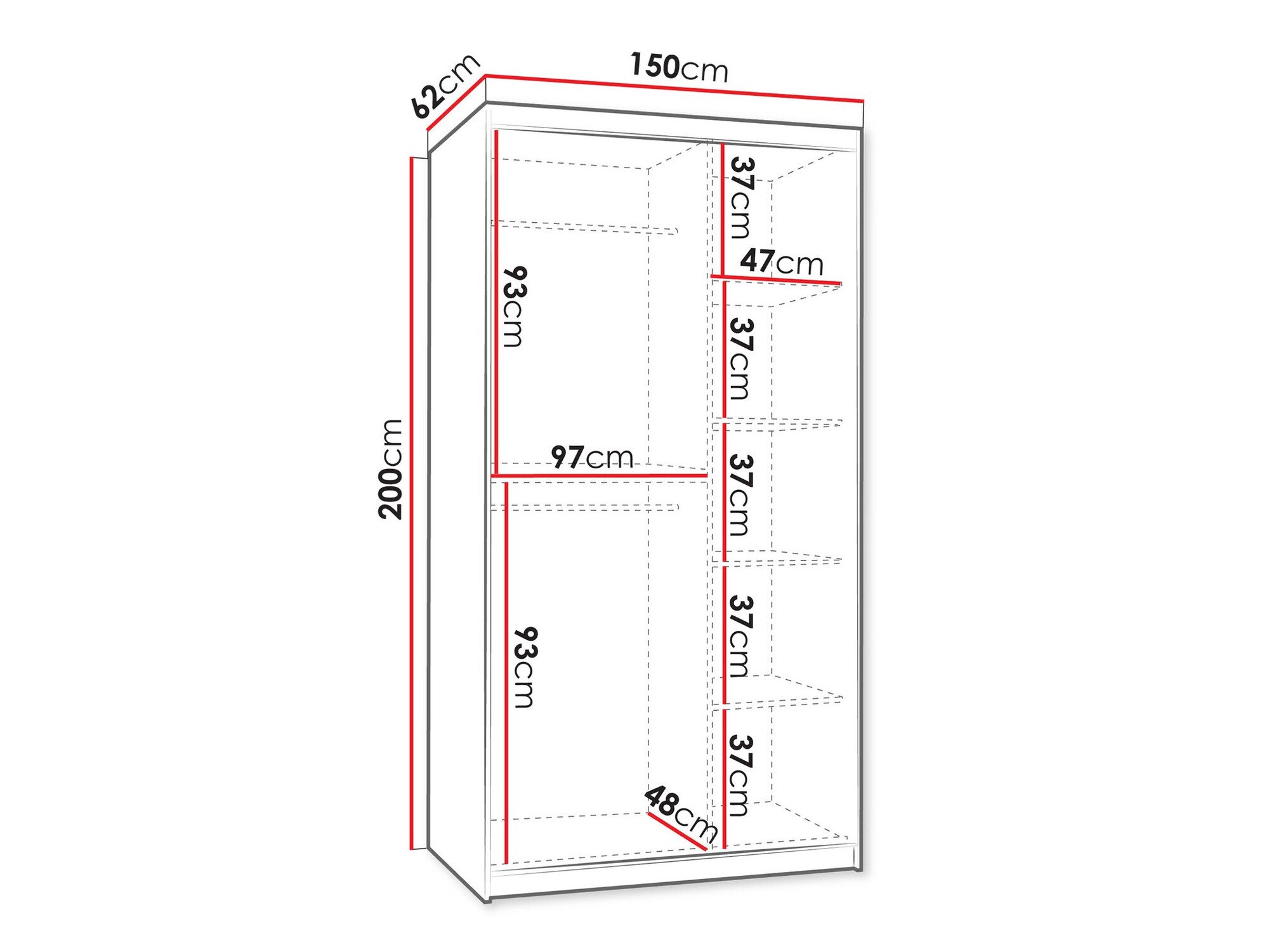Armoire Hartford 503 (Chêne Artisan)