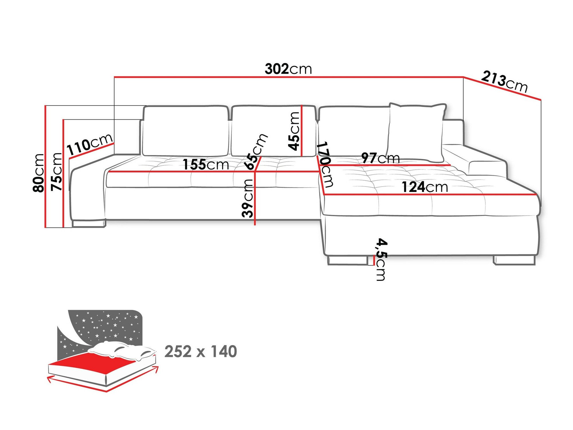 Canapé d'angle Comfivo Nitor II (Coral 50)