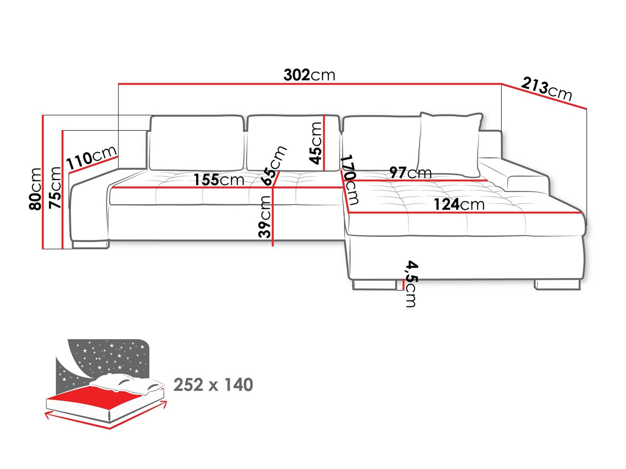 Canapé d'angle Comfivo Nitor II (Wave 05)