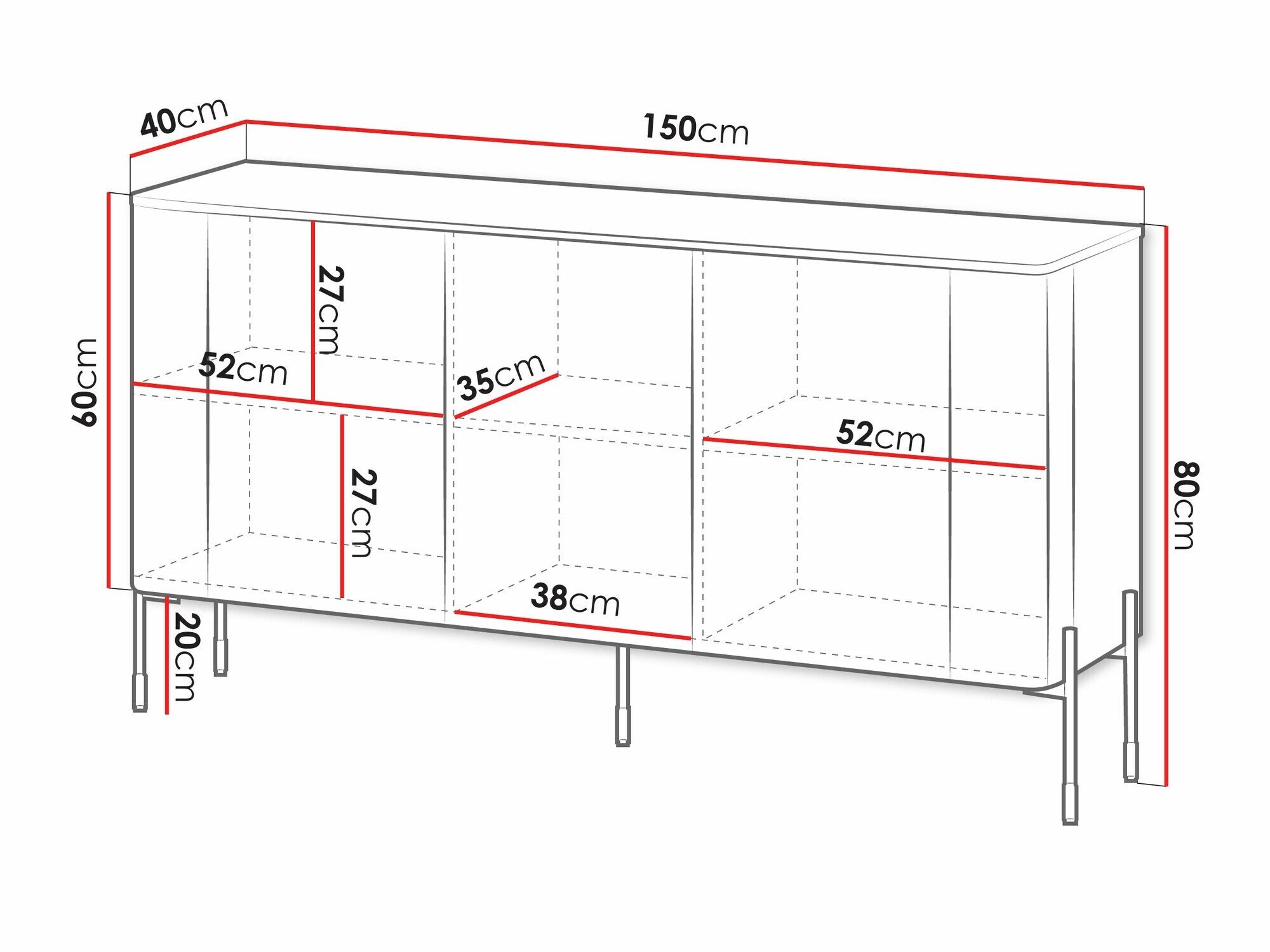 Buffet Mavnue 100 (Cachemire)