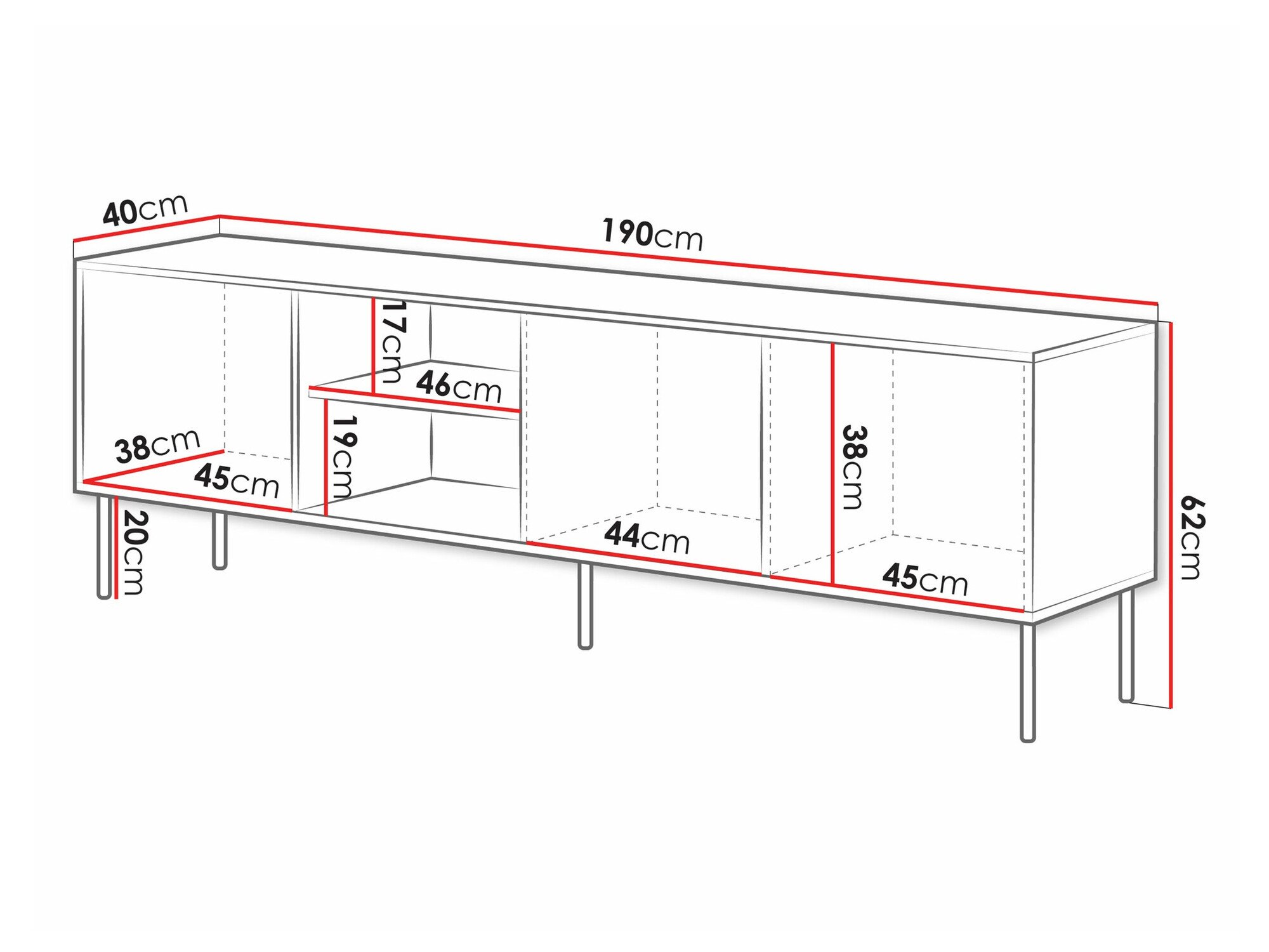 Meuble TV Monevare 102 (Chêne wotan + Cachemire)