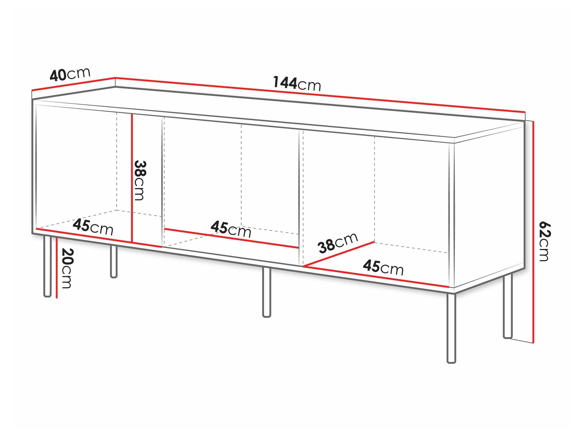 Meuble TV Monevare 103 (Chêne wotan + Cachemire)