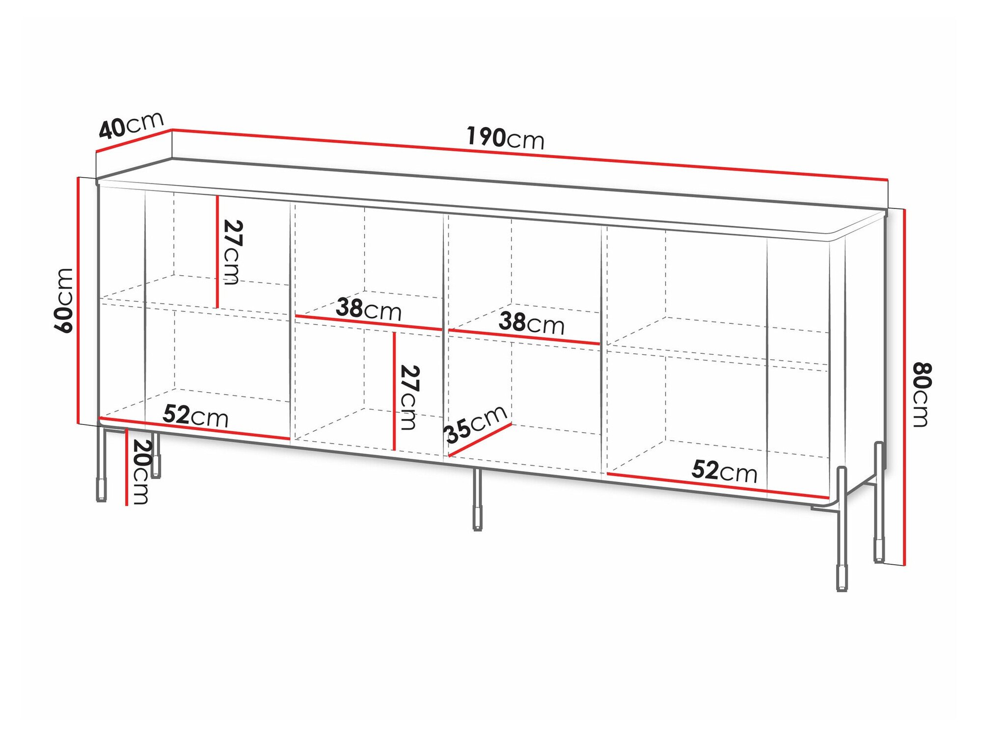 Buffet Mavnue 101 (Blanc)
