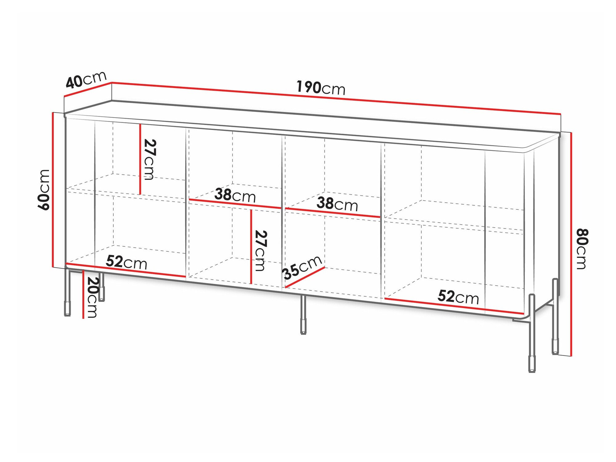 Buffet Mavnue 101 (Cachemire)