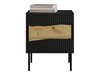 Ensemble de tables de chevet Monevare 104 (Noir + Chêne wotan)