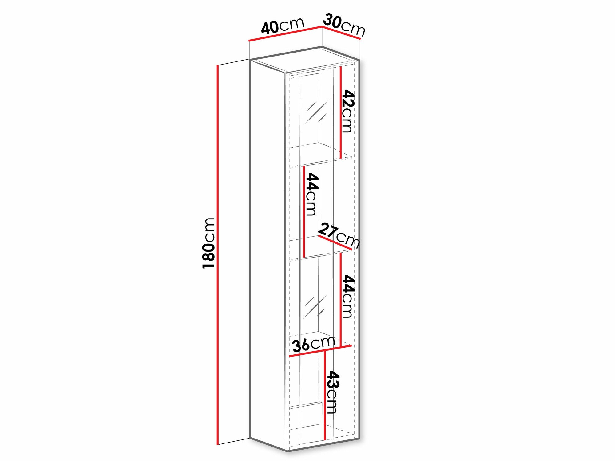 Étagère murale Venenou 130 (Blanc + Blanc brillant)