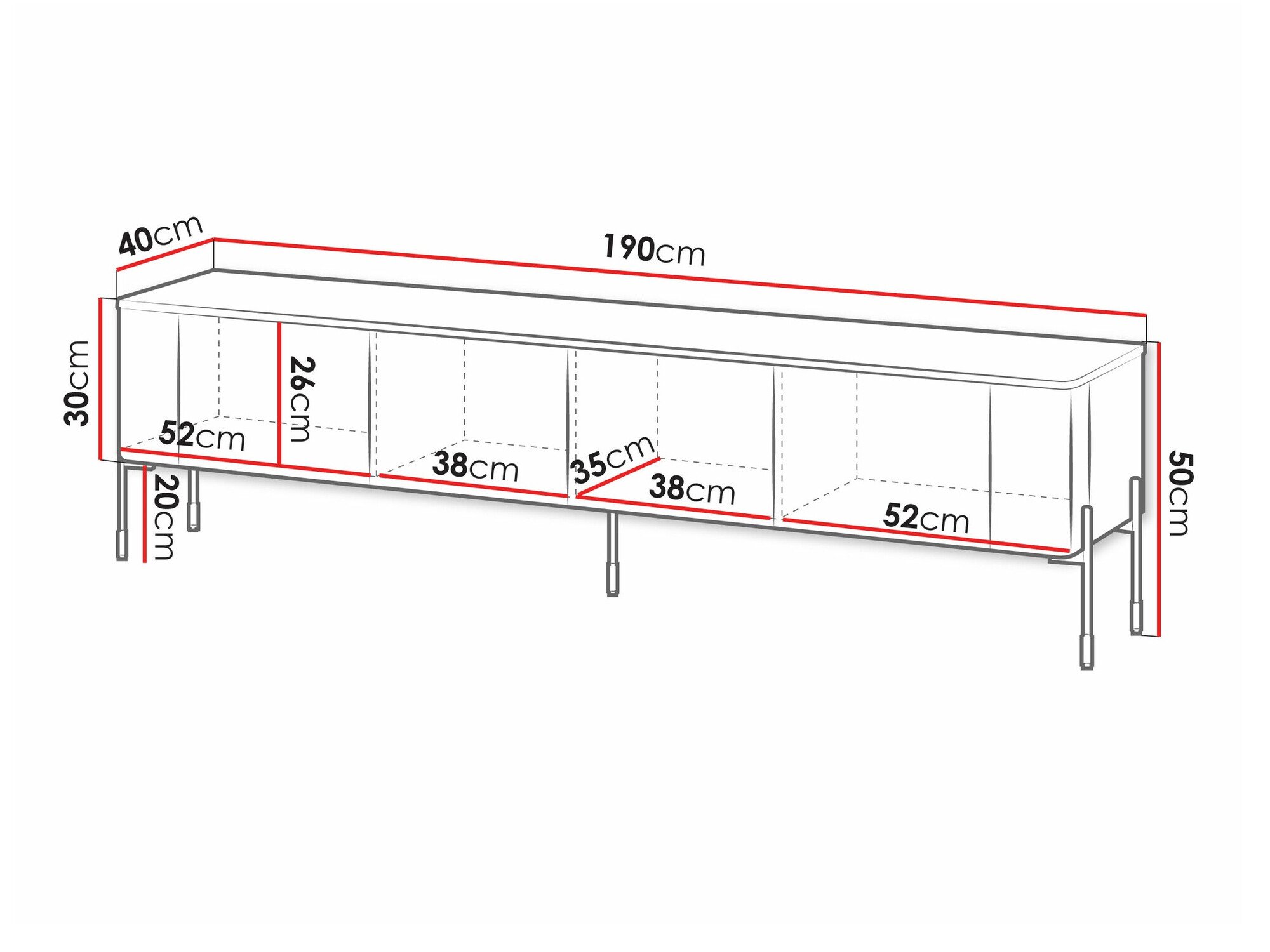Meuble TV Nobilitas (Noir)