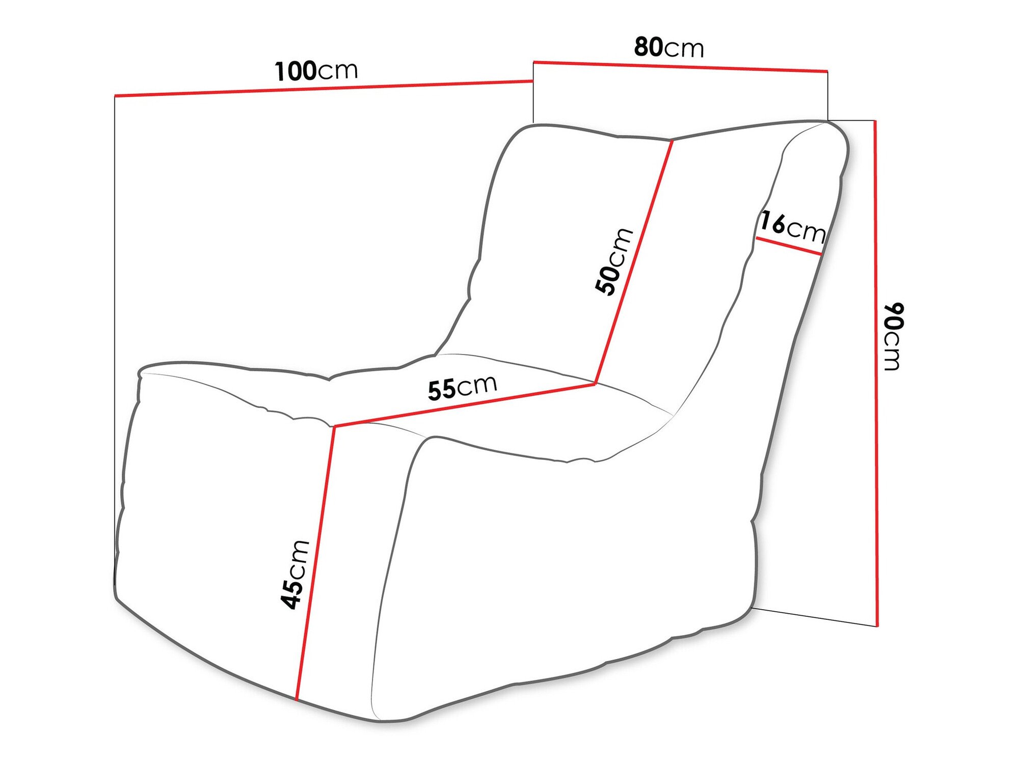 Pouf poire Passeral (Poso 27)
