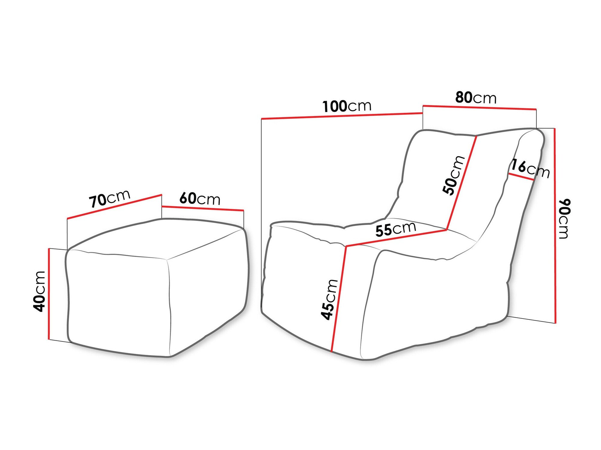 Pouf poire Rockford 104 (Poso 27)