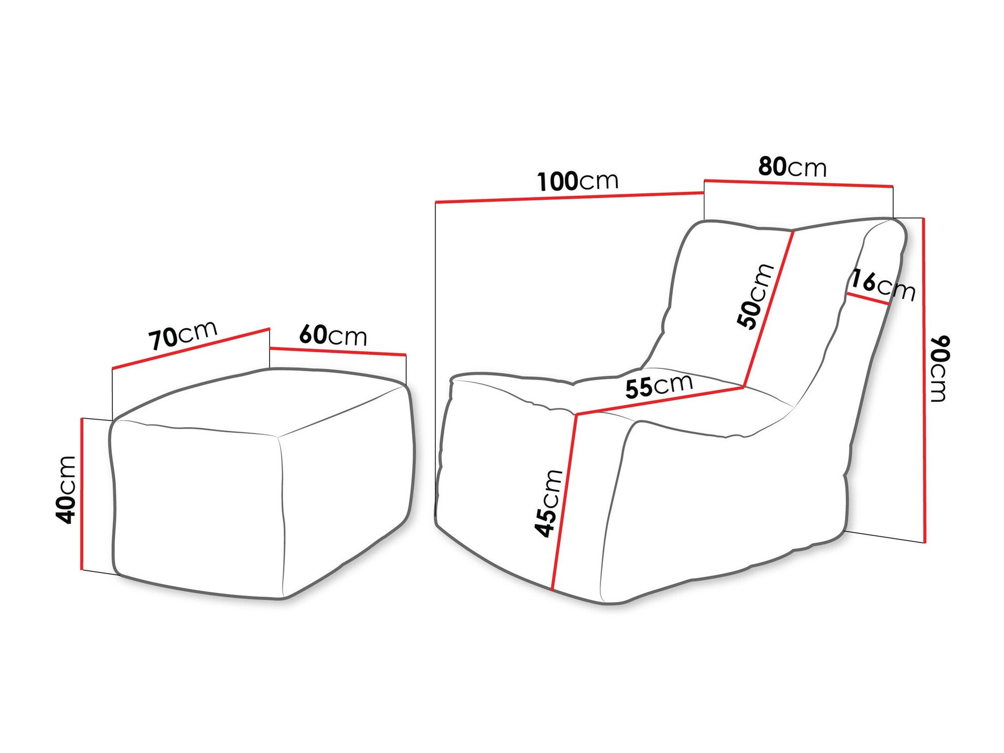 Pouf poire Rockford 104 (Poso 43)