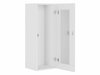 Armoire murale Venenou 132 (Blanc + Blanc brillant)