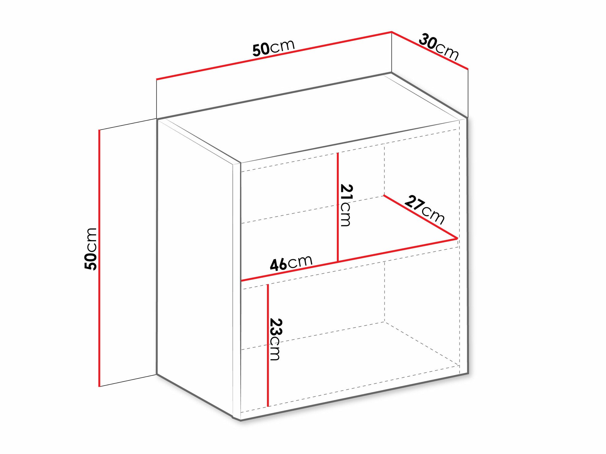 Armoire murale Vilrin I (Blanc + Blanc brillant)