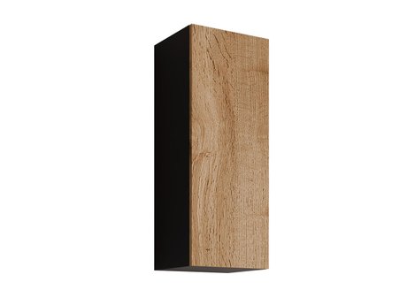 Armoire murale Vilrin VI (Noir + Chêne wotan)