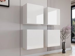 Ensemble d'armoires Venenou 143 (Blanc + Blanc brillant)