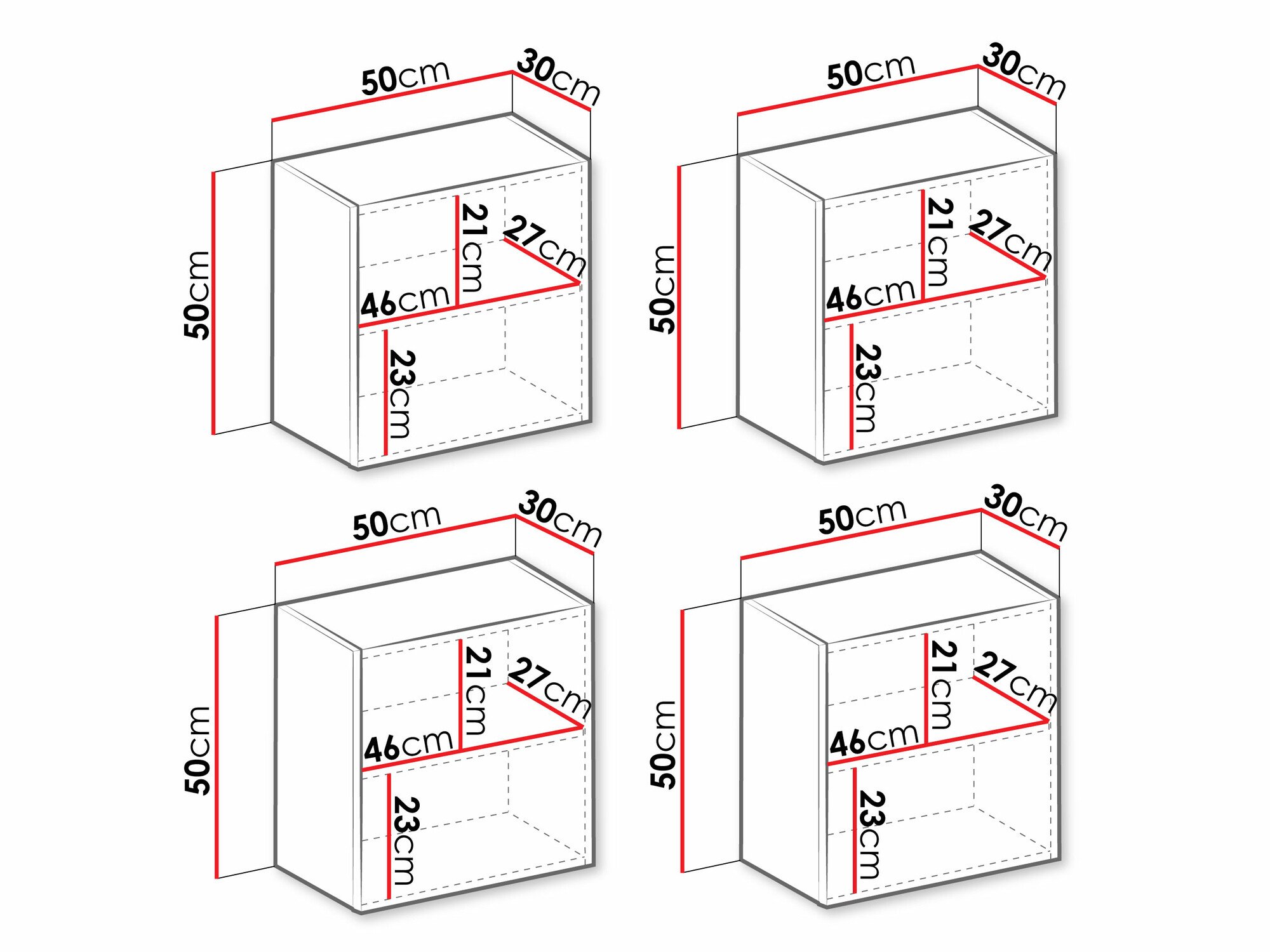 Ensemble d'armoires Venenou 143 (Blanc + Blanc brillant)
