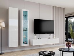 Ensemble de salon Venenou 102 (Blanc + Blanc brillant)