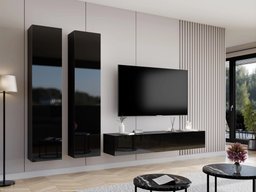 Ensemble de salon Vilrin II (Noir + Noir brillant)