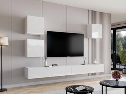 Ensemble de salon Vilrin III (Blanc + Blanc brillant)