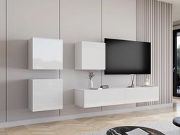 Ensemble de salon Vilrin IV (Blanc + Blanc brillant)