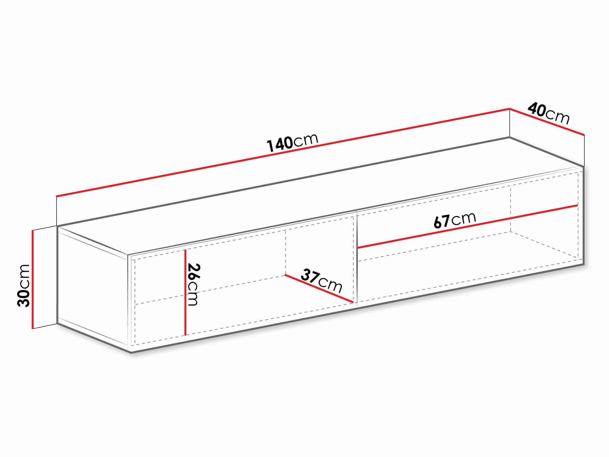 Meuble TV Venenou 125 (Blanc + Blanc brillant)
