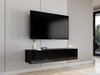 Meuble TV Venenou 125 (Noir + Noir brillant)