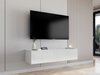 Meuble TV Vilrin II (Blanc + Blanc brillant)