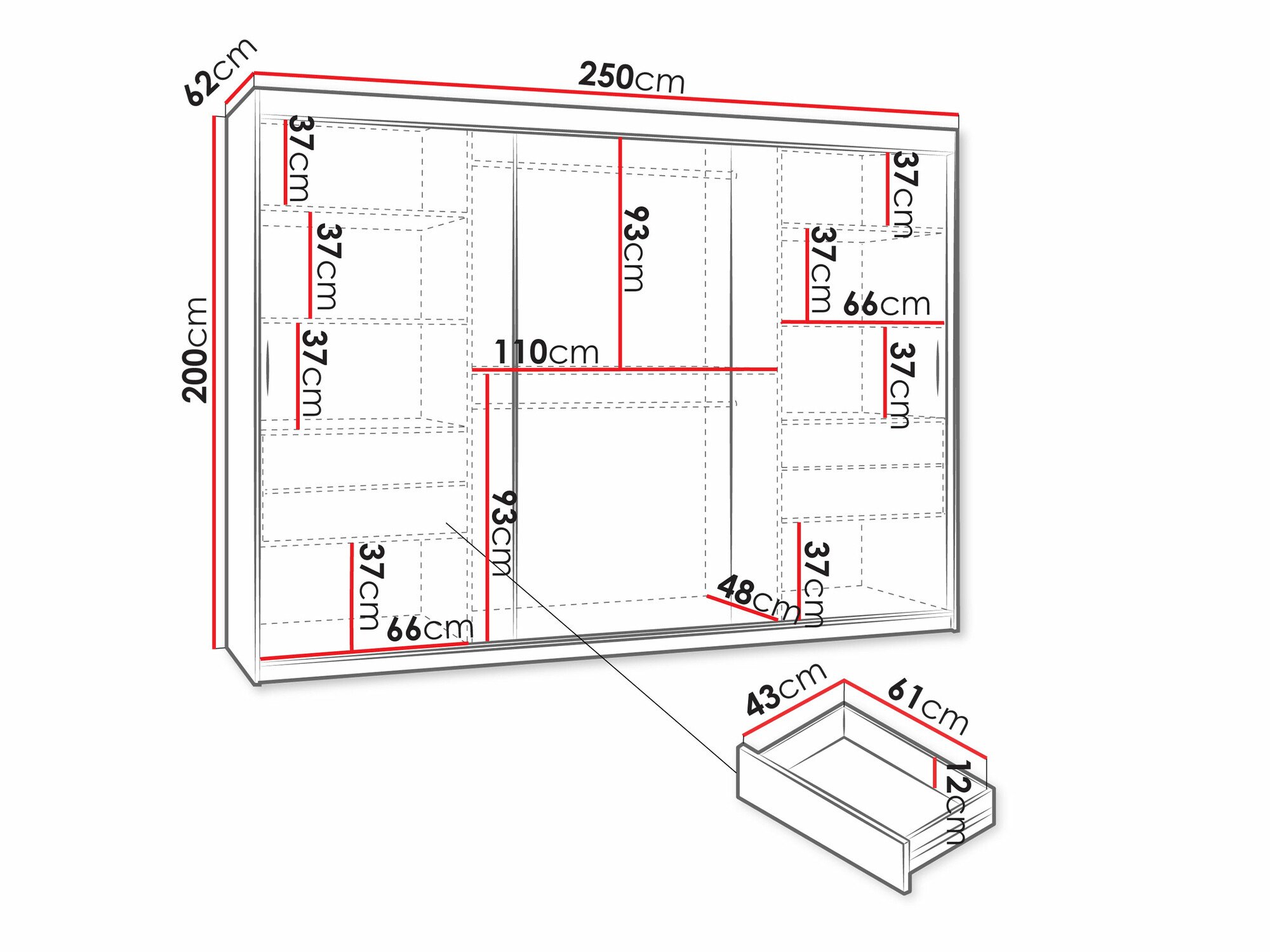 Armoire Hartford 508 (Blanc)