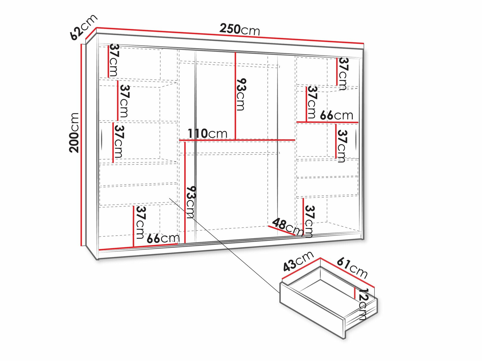 Armoire Hartford 508 (Chêne Artisan)
