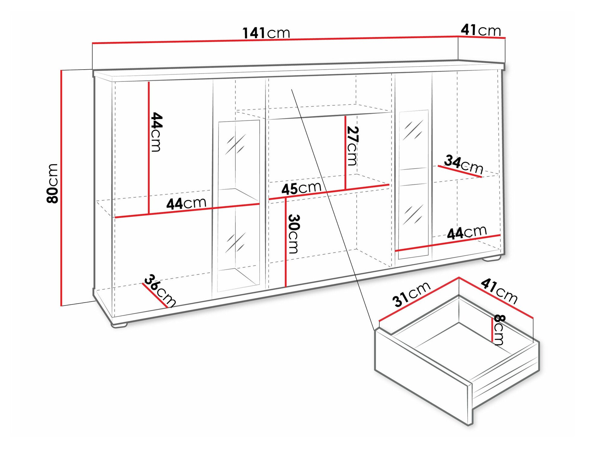 Commode Genio (Blanc)