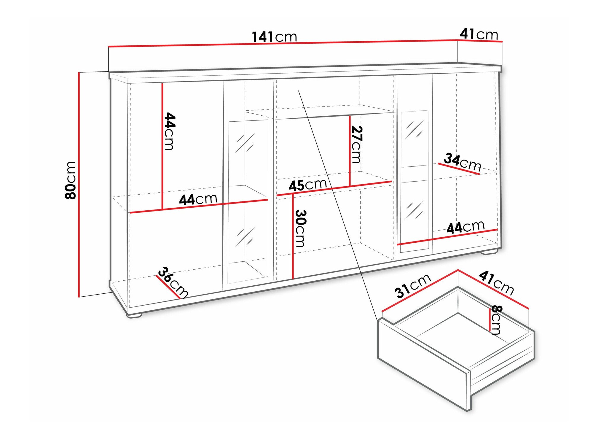 Commode Genio (Sonoma chêne)
