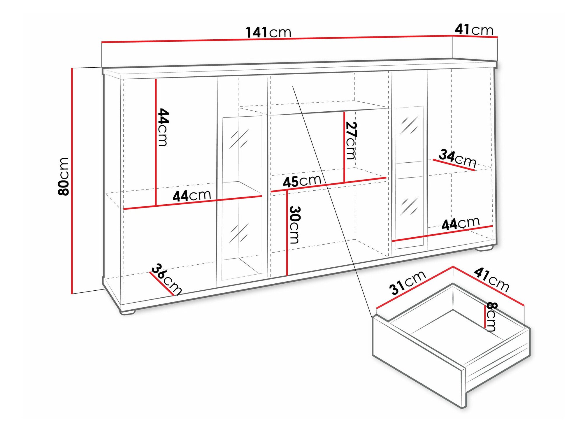 Commode Tucson 114 (Noyer)