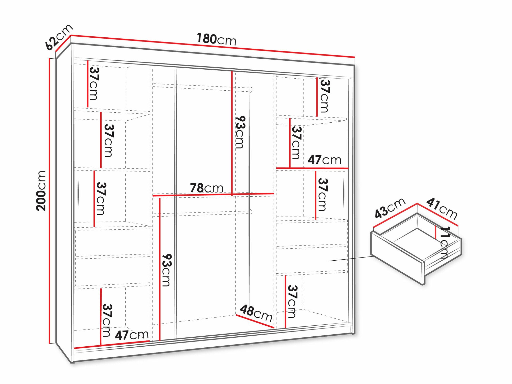Armoire Hartford 500 (Cachemire)