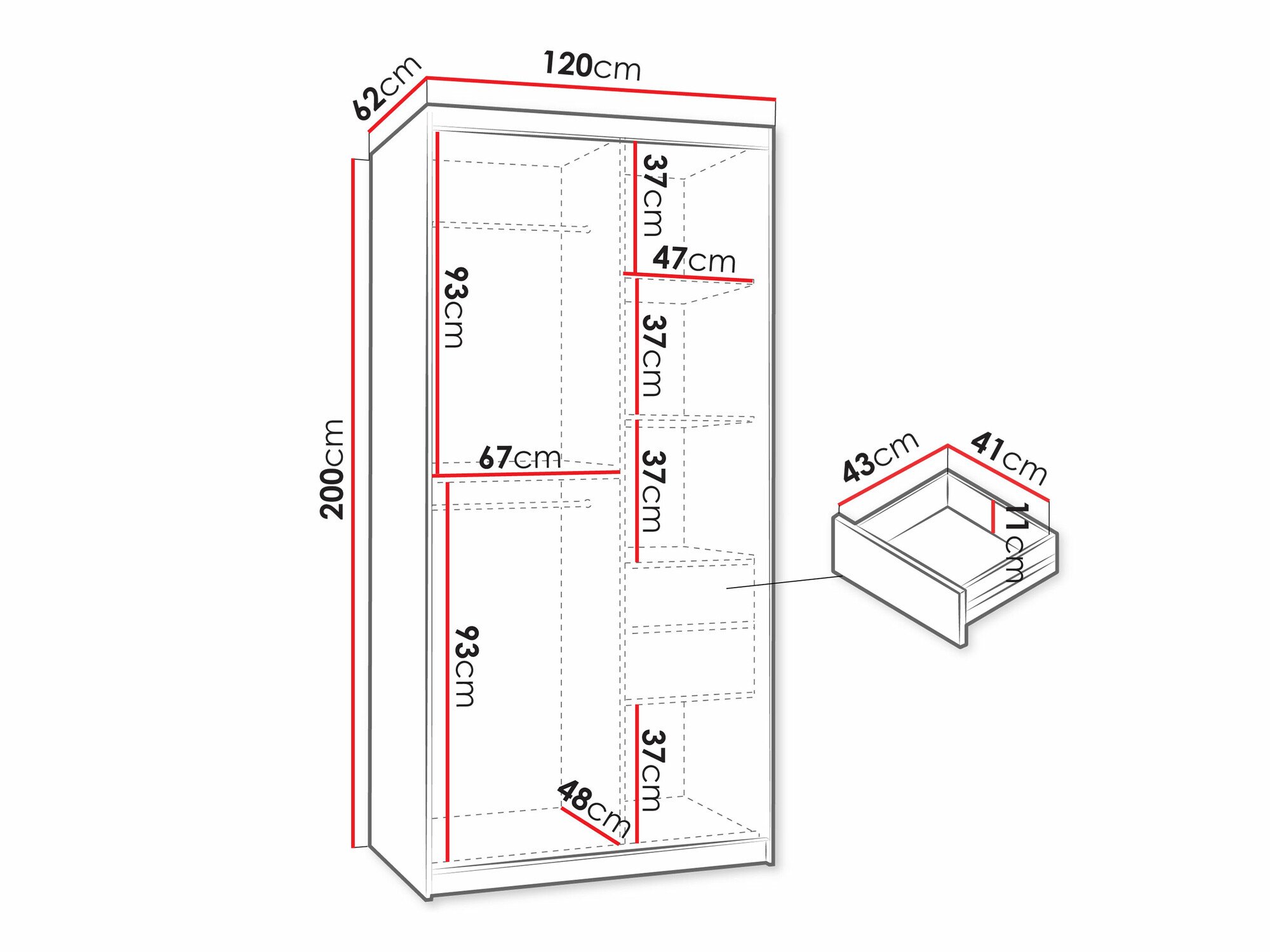 Armoire Hartford 504 (Noir)