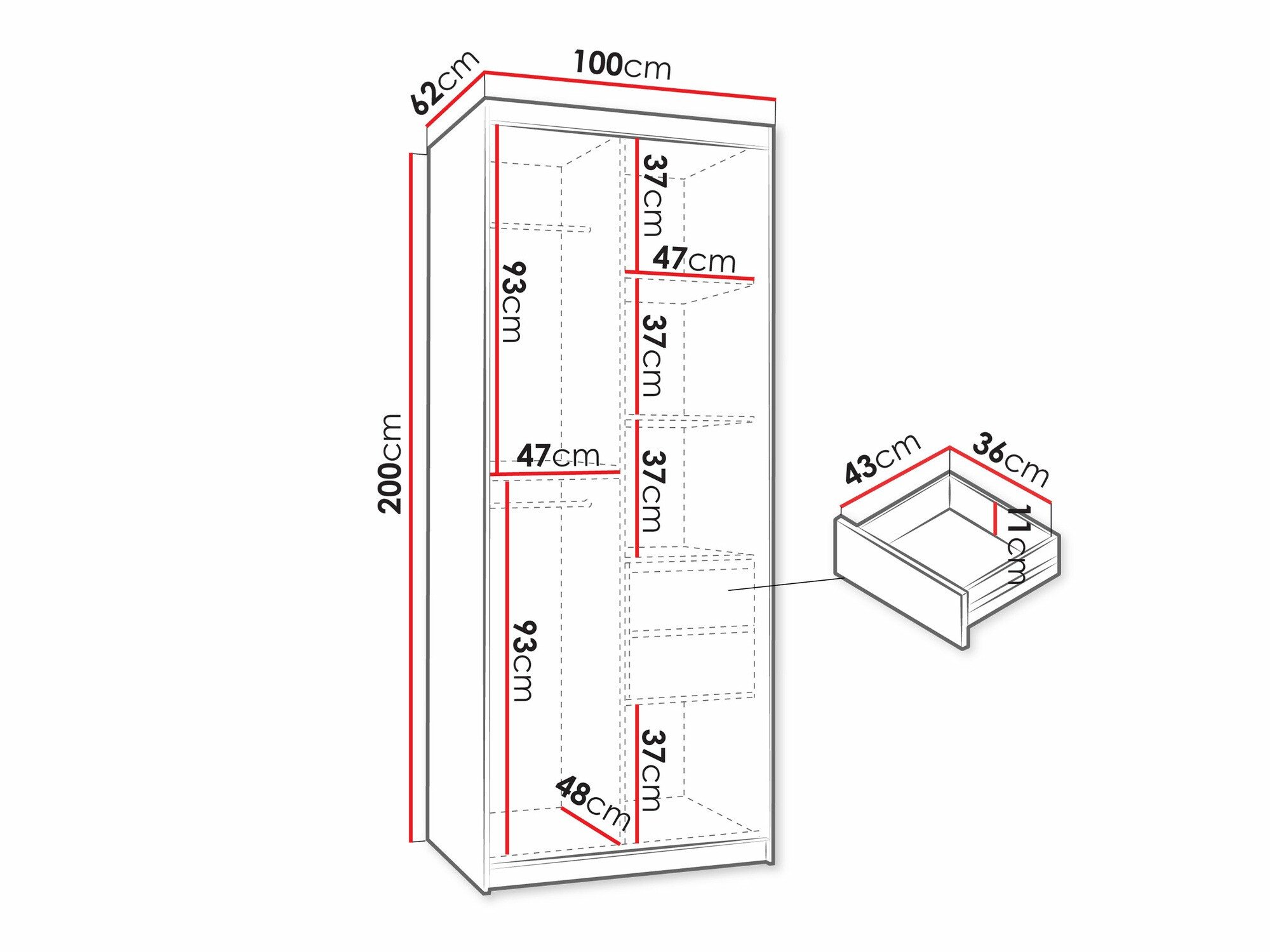 Armoire Hartford 505 (Cachemire)