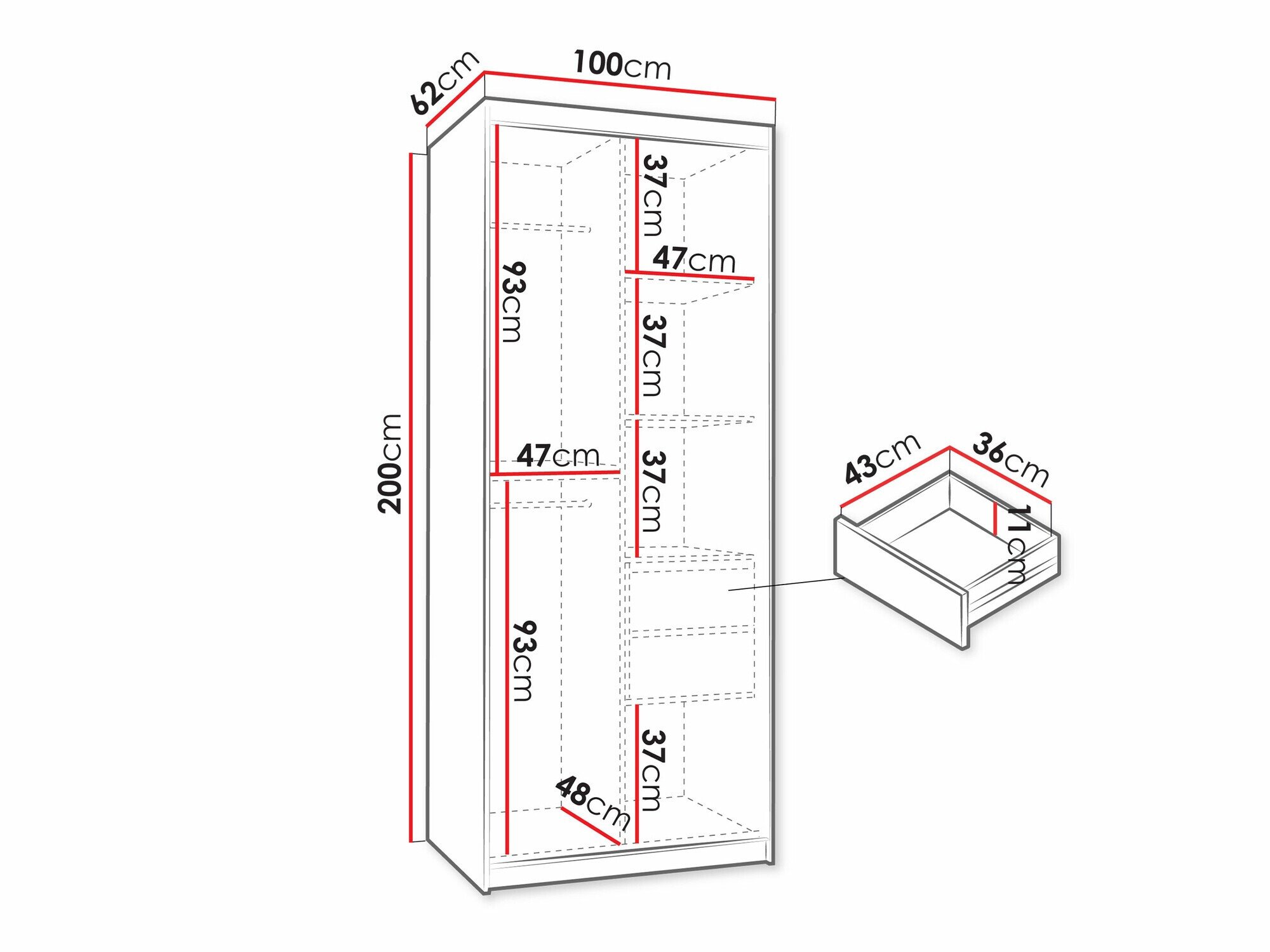 Armoire Hartford 505 (Noir)